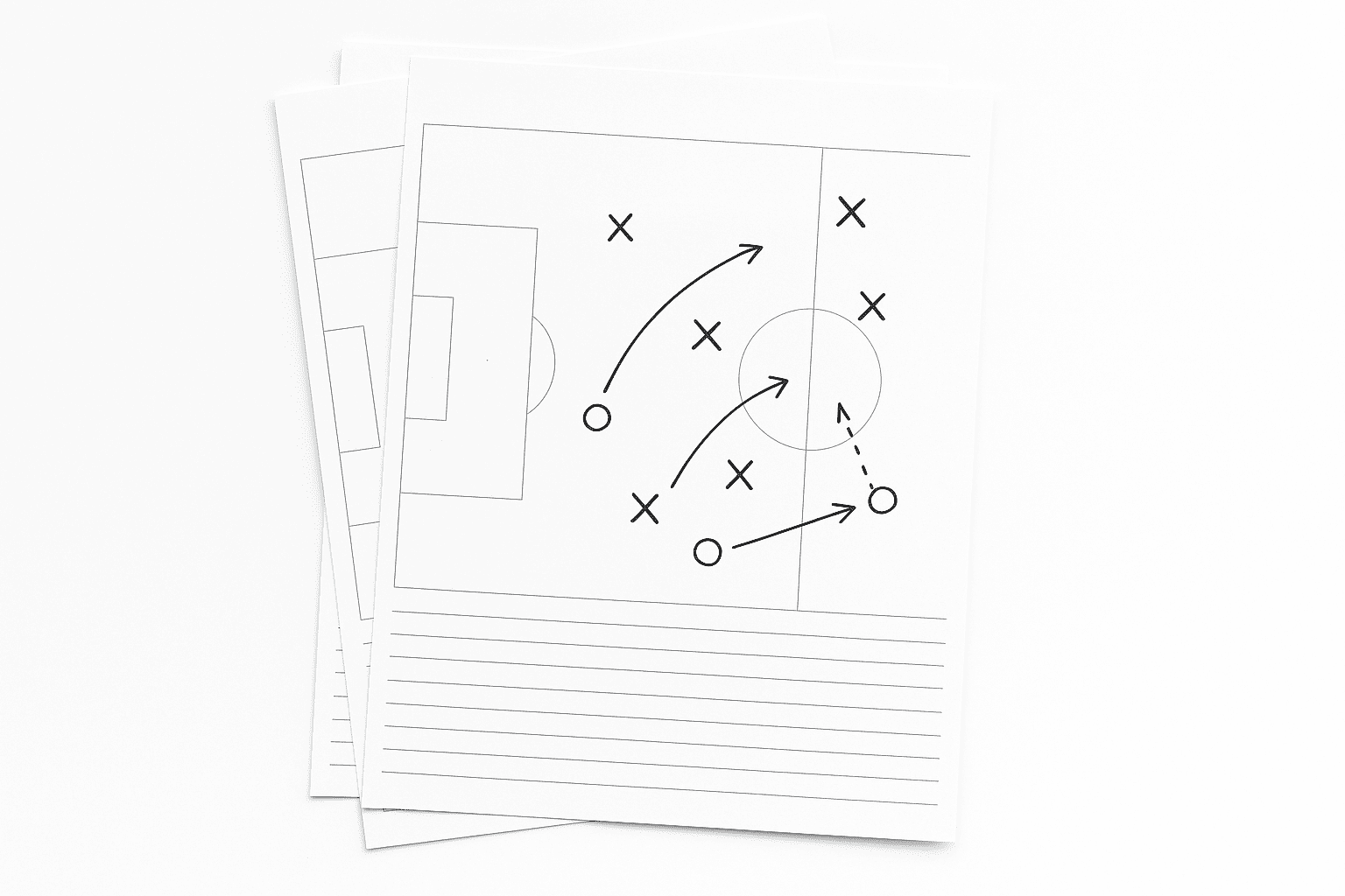 Schmea con trequarti di campo da calcio